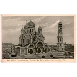 Warschau. Der Sachsenplatz mit der russischen Kirche 235.