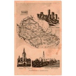 Pozdrowienie z Częstochowy. Pow. częstochowski gub. piotrkowskiej. Ruiny zamku w Olsztynie. Kościół Św. Barbary. Klasztor Jasnog