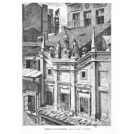 "Kamienica Nr. 56 na Starém Mieście. Rysował z natury A. Gierymski. (6285)"