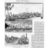 Pożar Wolbromia. 1. Widok pogorzeliska od strony kolei. 2. Pożar Rynku. 3. Ulica Miechowska. Rysował na miejscu L. Ilinicz / "Po