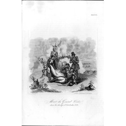 Zgon jenerała Kickiego. Mort du Général Kicki dans les champs d'Ostrolenka, 1831 / "ZGON JENERAŁA KICKIEGO. Mort du Général Kick