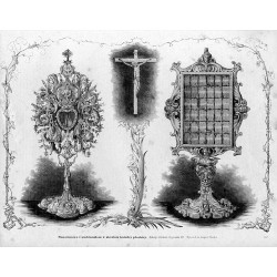 "Monstrancya i umbraculum w skarbcu katedry płockiéj. Roboty złotnicze Zygmunta III. Rysował na miejscu Naake. 767"