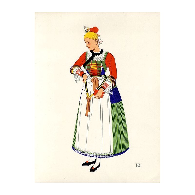 "10) Costume de marièe de Pustertal, Environs de Bruneck. AUTRICHE"