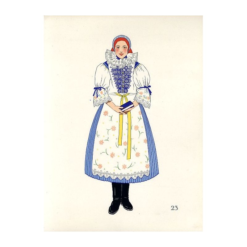 "23) Jeune Fille de Uherské Hradište. TCHÉCO-SLOVAQUIE"