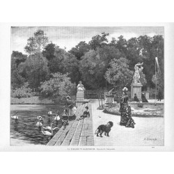 Na tarasie w Łazienkach. Rysował A. Gierymski 1451 / "NA TARASSIE W ŁAZIENKACH. Rysował A. Gierymski. 1451"