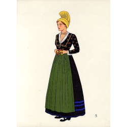 "5) Costume de Famme du Waldviertel (Basse-Autriche). AUTRICHE"