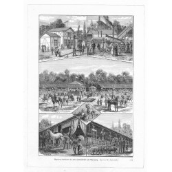 "Wystawa inwentarza na polu ujazdowskiém pod Warszawą. Rysował C. Jankowski. (139)"