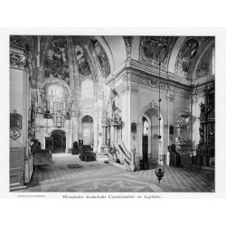 "Wnętrze kościoła Cystersów w Lędzie."