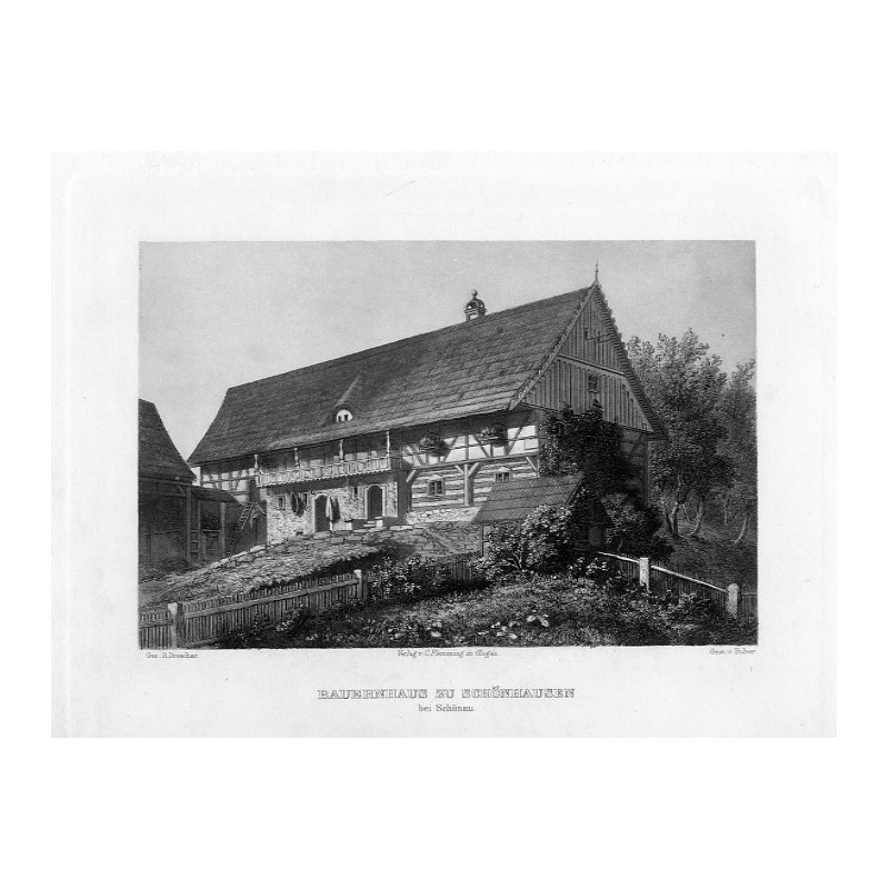 Bauerhaus zu Schönhausen bei Schönau / "BAUERNHAUS ZU SCHÖNHAUSEN bei Schönau."