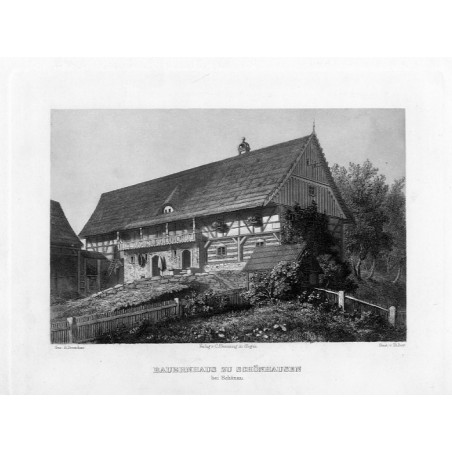Bauerhaus zu Schönhausen bei Schönau / "BAUERNHAUS ZU SCHÖNHAUSEN bei Schönau."