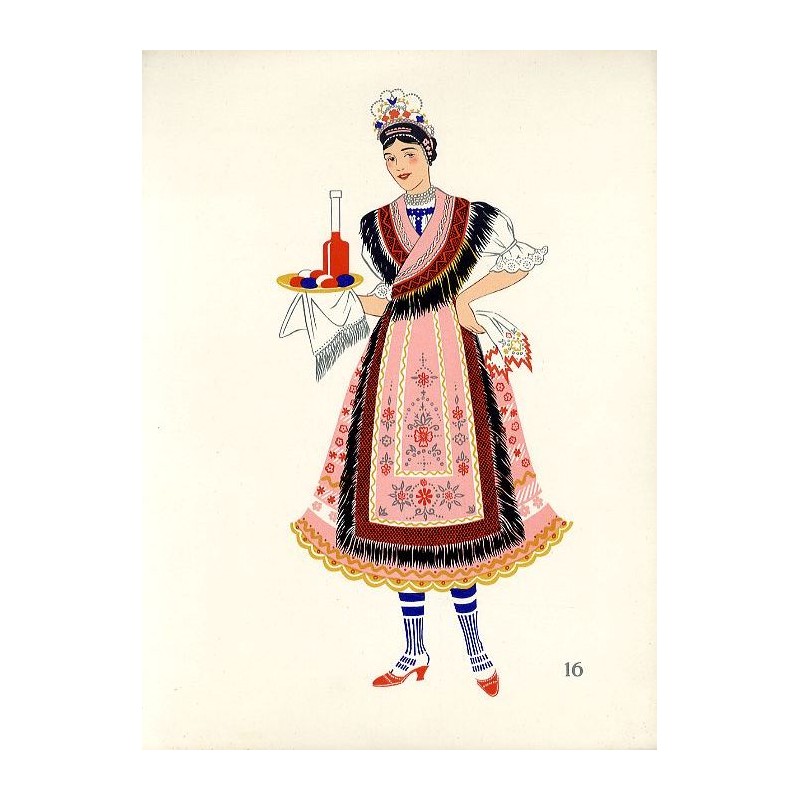 "16) Costume porté à Sárköz. HONGRIE"