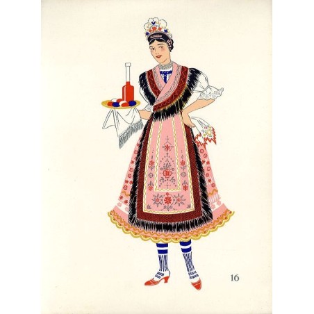 "16) Costume porté à Sárköz. HONGRIE"