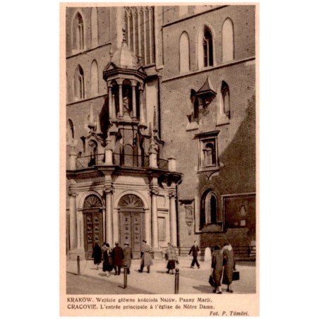 Kraków. Wejście główne do kościoła Najśw. Panny Marii. Cracovie. L'entrée proncipale à l'église de Nôtre Dame. Fot. P. Tömöri.