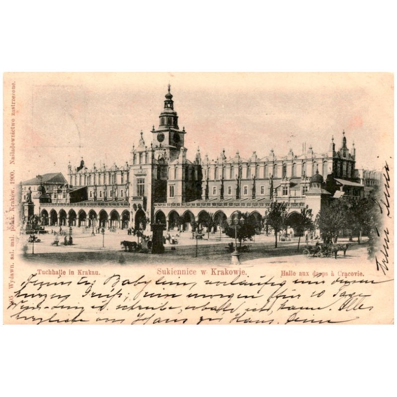 Tuchhalle in Krakau. Sukiennice w Krakowie. - Halle aux draps à Cracovie.