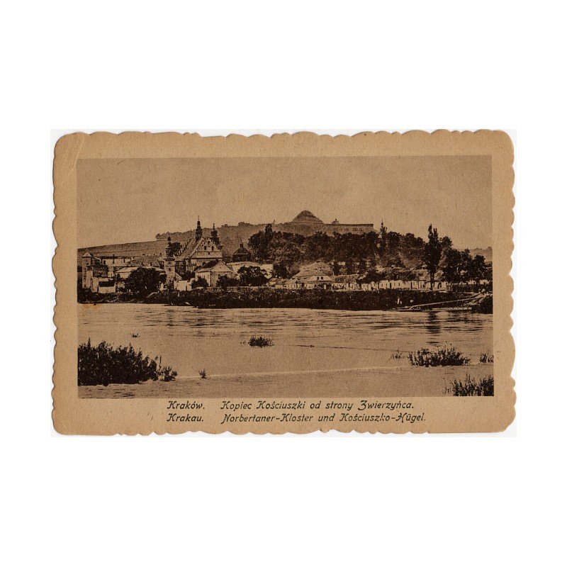 Kraków. Kopiec Kościuszki od strony Zwierzyńca. Krakau. Norbertaner-Kloster und Kościuszko-Hügel