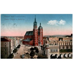 Kraków. Rynek i Kościół N. P. Maryi. Krakau. Ringplatz und Marienkirche.