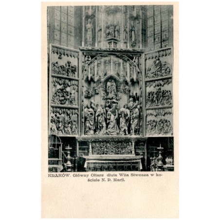 Kraków. Główny Ołtarz dłuta Wita Stwosza w kościele N. P. Marji.