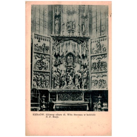 Kraków. Główny Ołtarz dł. Wita Stwosza w kościele N. P. Marji.
