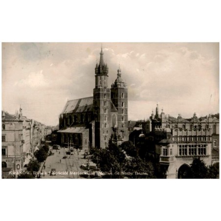 Kraków. Rynek i Kościół Marjacki. - L'église de Notre Dame.