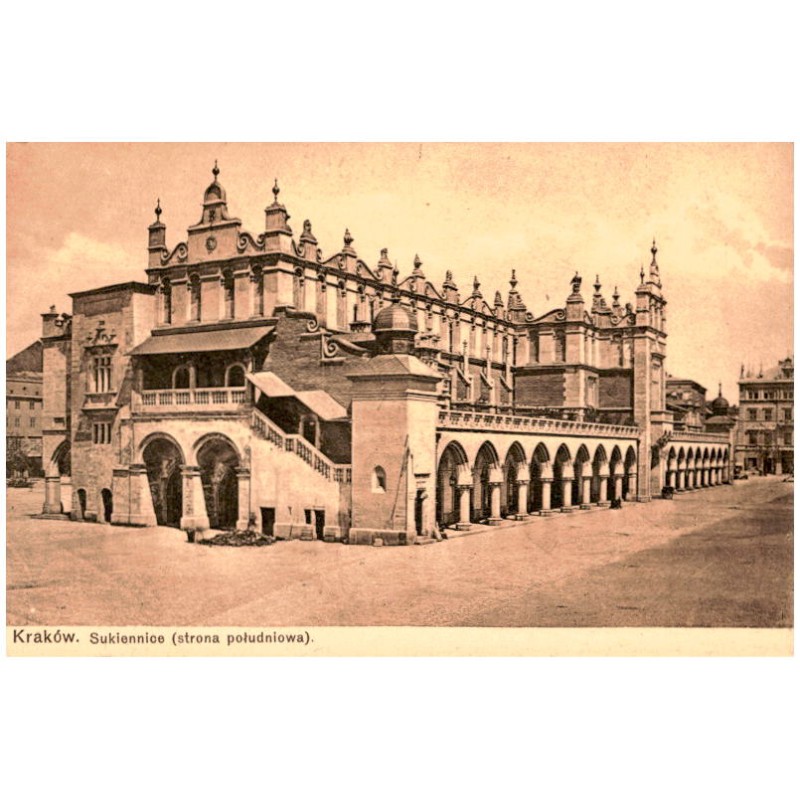 Kraków. Sukiennice (strona południowa).