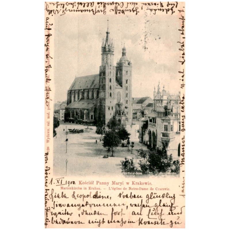 Kościół Panny Maryi w Krakowie. Marienkirche in Krakau. - L'église de Notre-Dame de Cracovie.