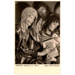 Kraków. Kościół N. P. Marji. Ołtarz Wita Stwosza. / Rewers: Fragment Zesłania Ducha Św.