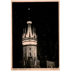 Kraków. Wieże Marjackie w nocy. Fot. St. Mucha / Rewers: Polska - Poland - Polen - Pologne. Kraków - Cracow - Krakau - Cracovie