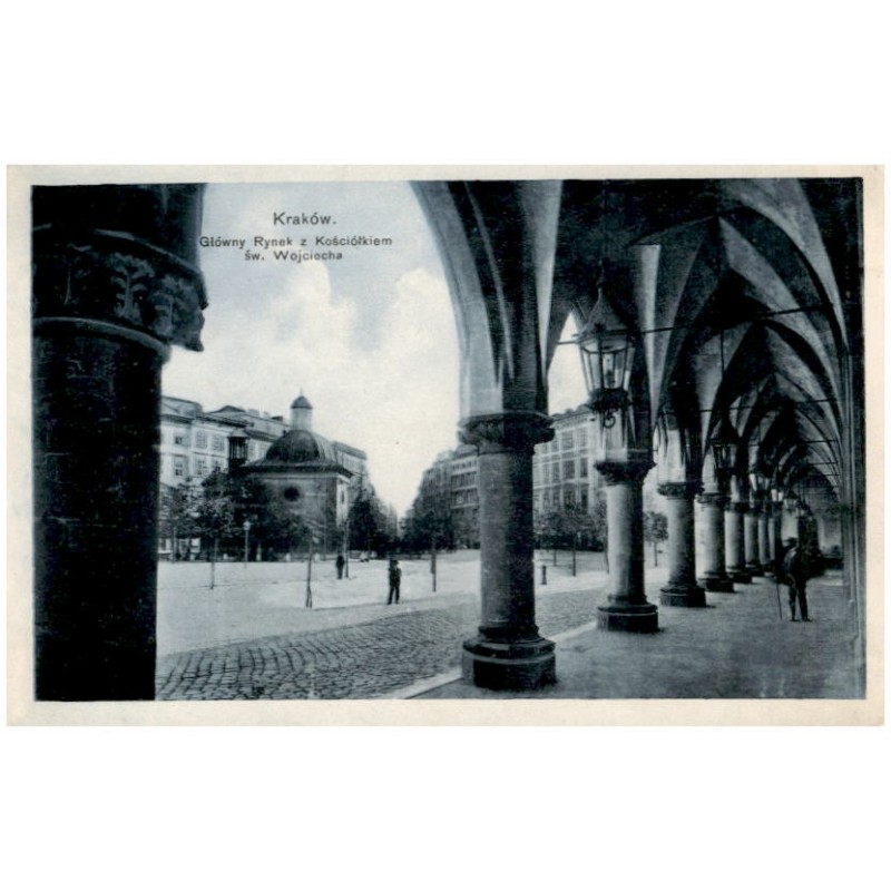 Kraków. Główny Rynek z Kościółkiem św. Wojciecha