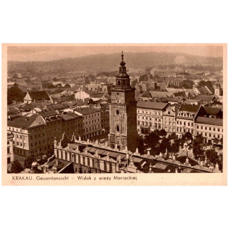 Krakau. Gesamtansicht - Widok z wieży Mariackiej