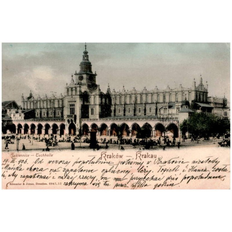 Kraków - Krakau. Sukiennice - Tuchhalle.