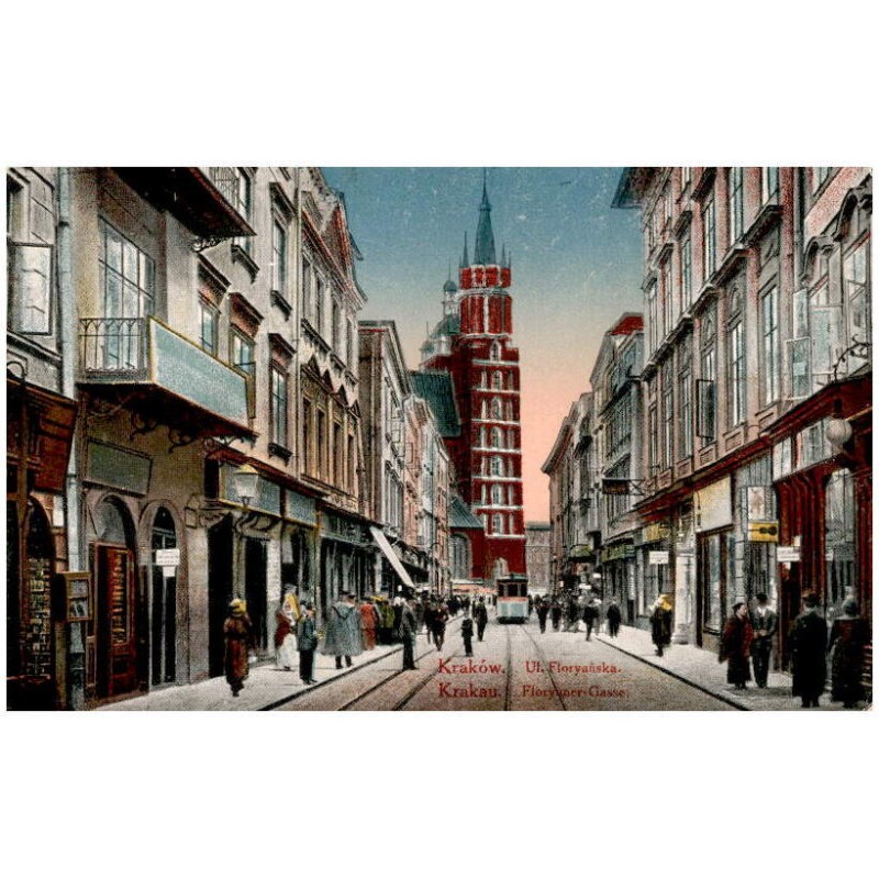 Kraków. Ul. Floryańska. Krakau. Floryaner-Gasse.