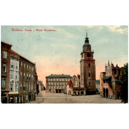 Kraków. Rynek z Wieża Ratuszowa.