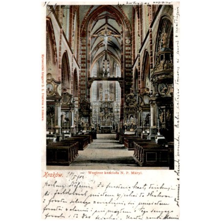 Kraków. Wnętrze kościoła N. P. Maryi.