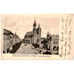 Rynek i Kościół Maryacki w Krakowie. Ringplatz und Marienkirche in Krakau. Église Notre Dame.
