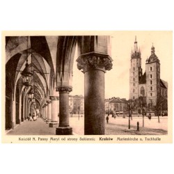 Kraków Kościół N. Panny Maryi od strony Sukiennic Marienkirche u. Tuchhalle