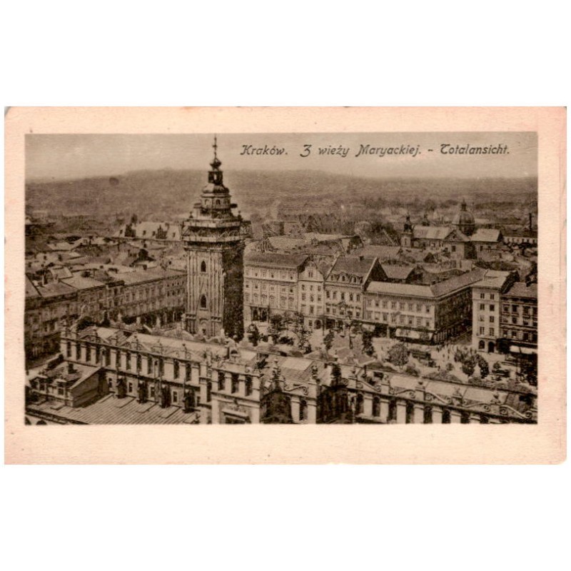 Kraków. Z wieży Maryackiej. - Totalansicht.