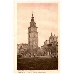 Kraków. Rynek i Ratusz. Cracovie. La tour de l'ancien Hôtel de Ville.