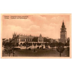 Kraków. Sukiennice (strona zachodnia). Krakau. Tuchhalle und Rathausturm. 38230