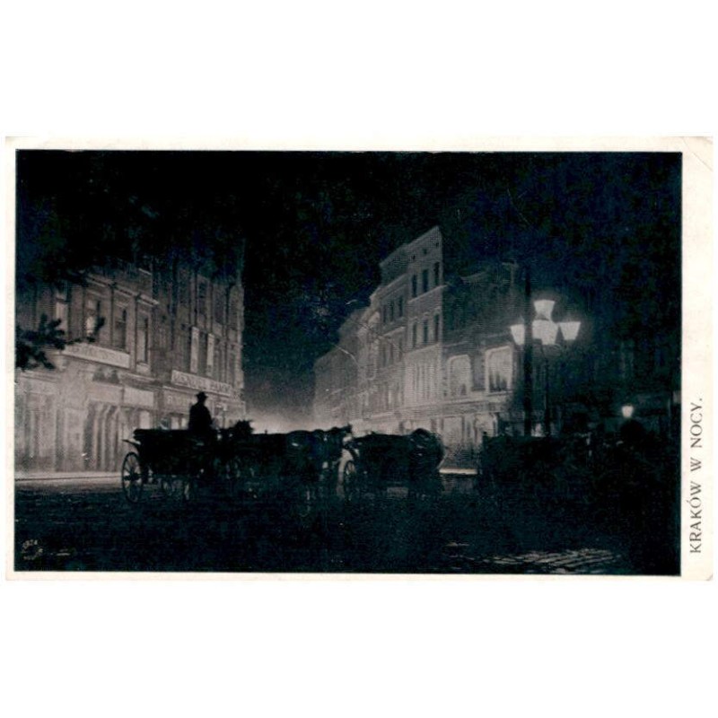 Kraków w nocy.