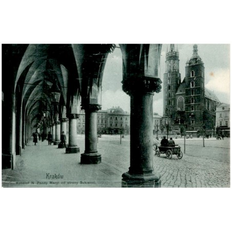 Kraków. Kościół N. Panny Maryi od strony Sukienni.