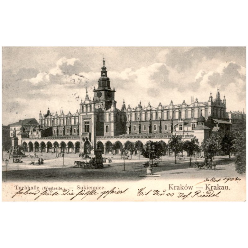 Kraków - Krakau. - Tuchhalle (Westseite) - Sukiennice.
