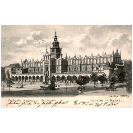 Kraków - Krakau. - Tuchhalle (Westseite) - Sukiennice.