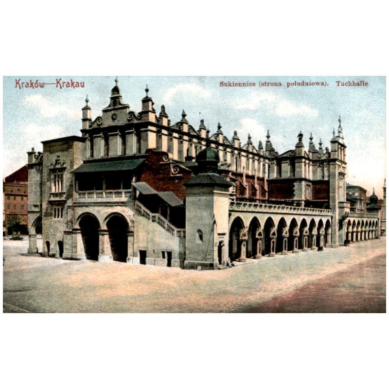 Kraków - Krakau. Sukiennice (strona południowa). Tuchhalle