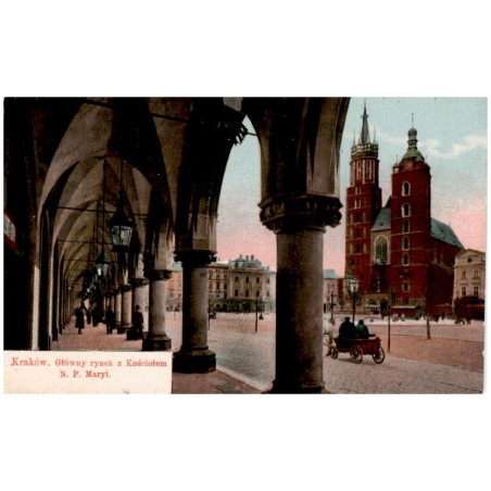 Kraków. Główny rynek z Kościołem N. P. Maryi.