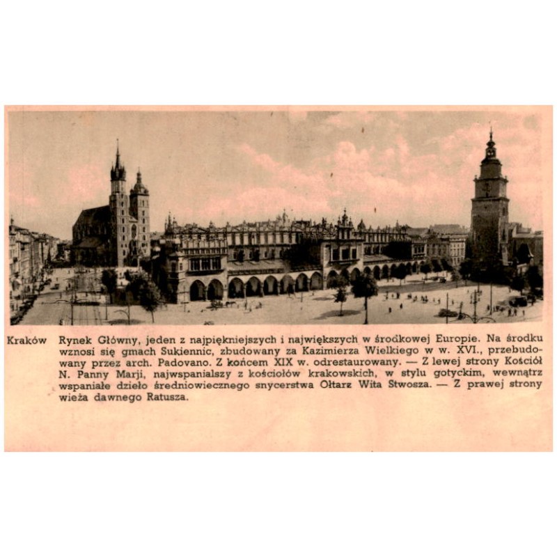 Kraków. Rynek Główny, Jeden z najpiękniejszych i największych w środkowej Europie [...]