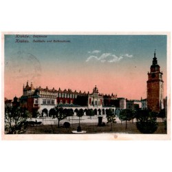 Kraków. Sukiennice. Krakau. Tuchhalle und Rathausturm.
