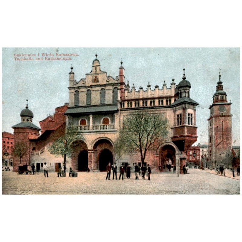 Sukiennice i Wieża Ratuszowa. Tuchhalle und Rathausturm.