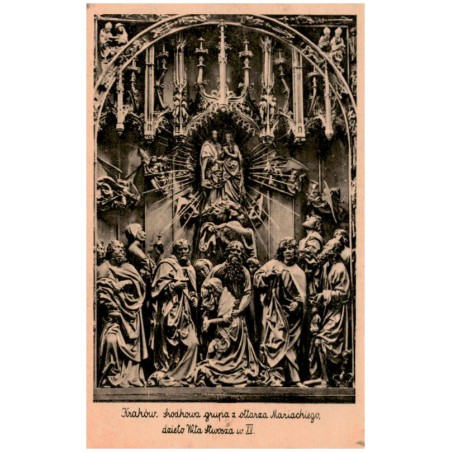 Kraków. Środkowa grupa z ołtarza Mariackiego, dzieło Wita Stwosza w. XV.