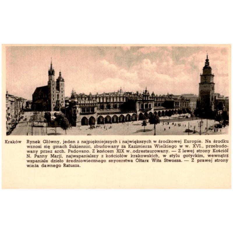 Kraków. Rynek Główny, Jeden z najpiękniejszych i największych w środkowej Europie [...]