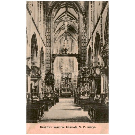 Kraków: Wnętrze kościoła N. P. Maryi.